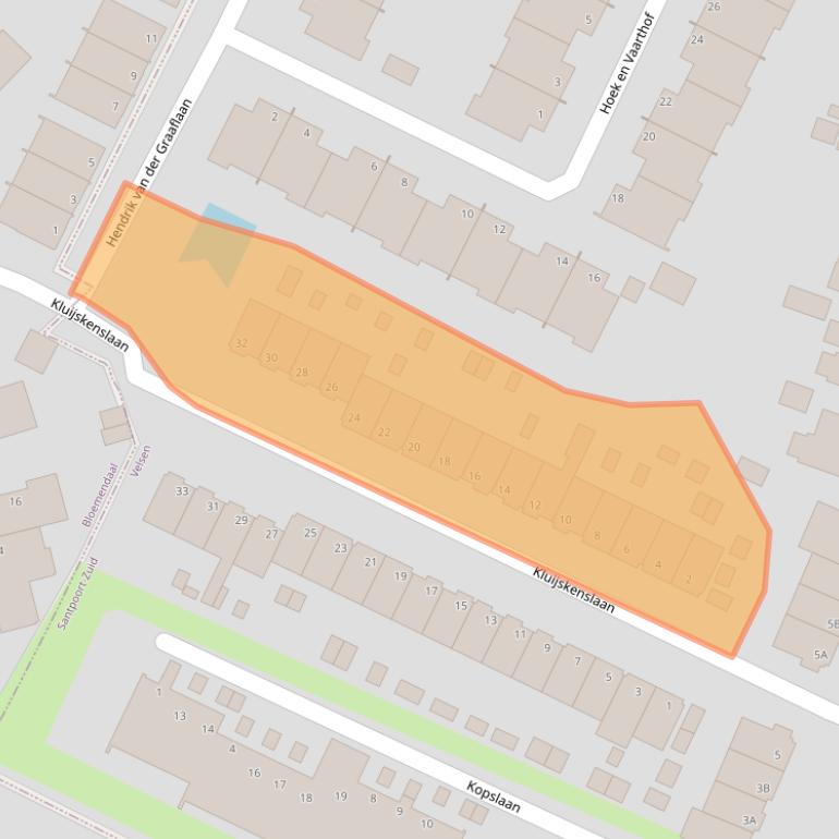Kaart van postcodegebied 2082GV.