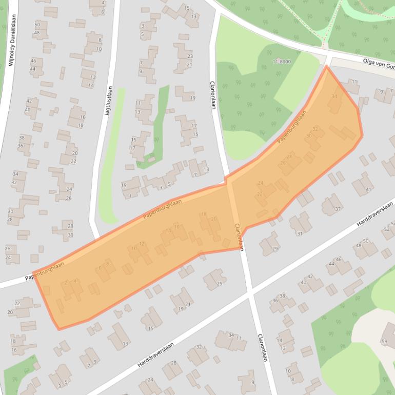 Kaart van postcodegebied 2082HR.