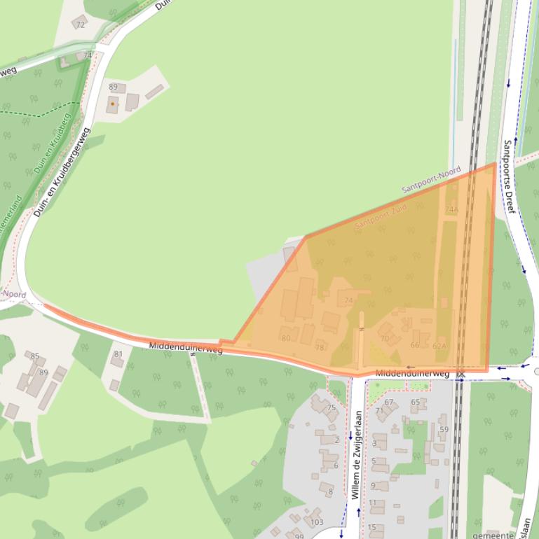 Kaart van postcodegebied 2082LD.