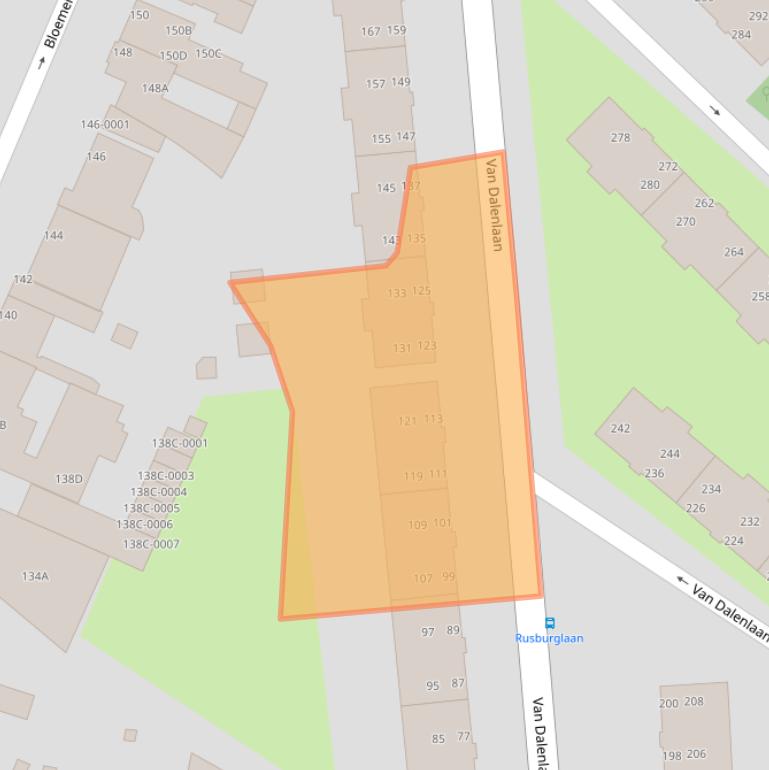 Kaart van postcodegebied 2082VD.