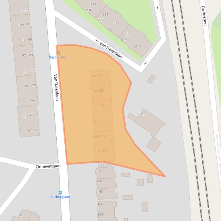 Kaart van postcodegebied 2082VK.