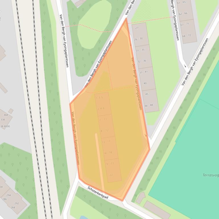 Kaart van postcodegebied 2082XB.