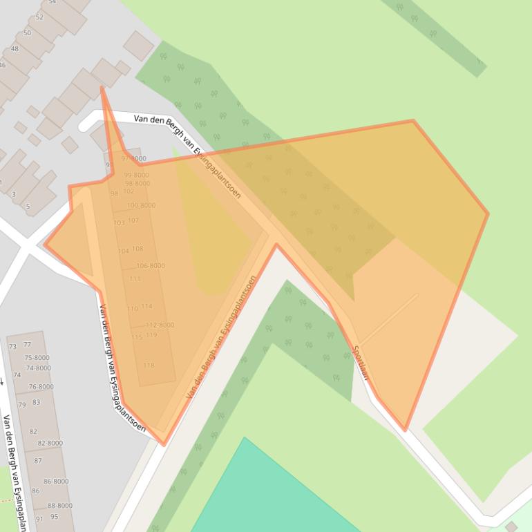 Kaart van postcodegebied 2082XG.