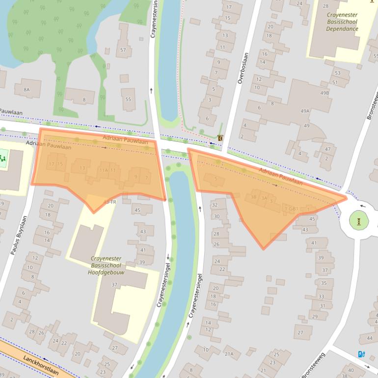 Kaart van postcodegebied 2101AH.