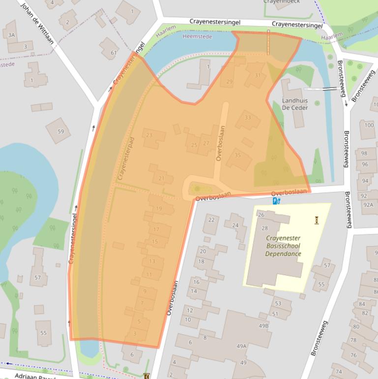 Kaart van postcodegebied 2101AL.