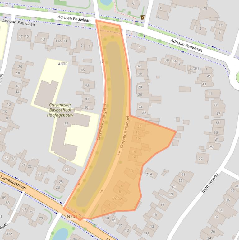 Kaart van postcodegebied 2101AR.