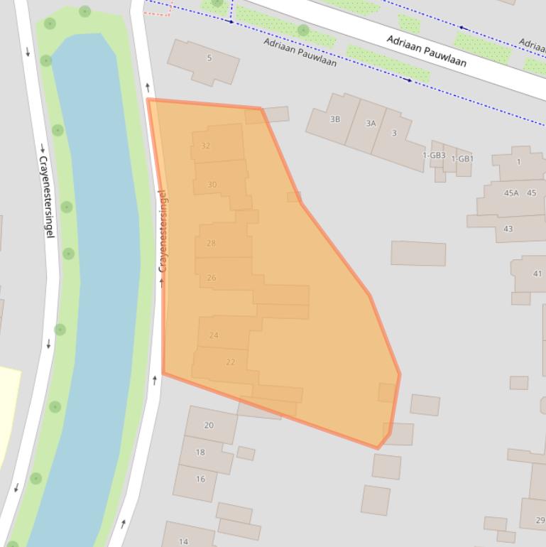 Kaart van postcodegebied 2101AS.