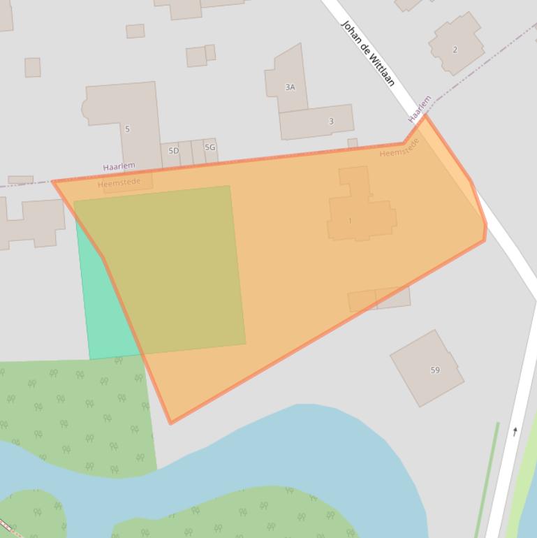 Kaart van postcodegebied 2101AT.