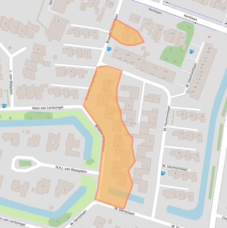 Kaart van postcodegebied 2101EB.