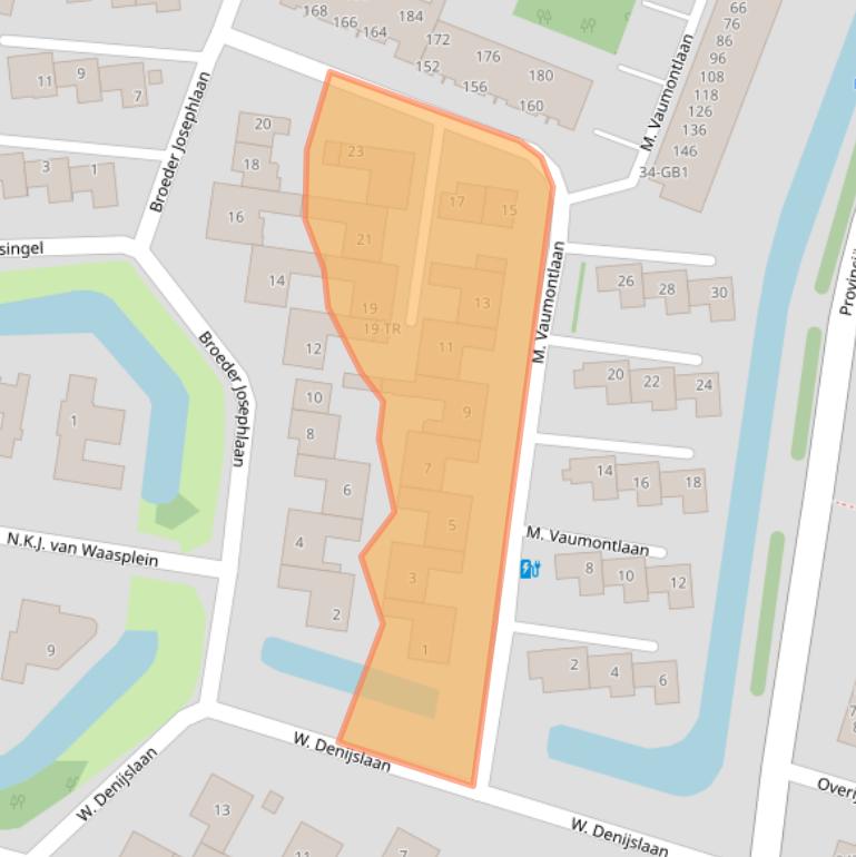 Kaart van postcodegebied 2101EC.