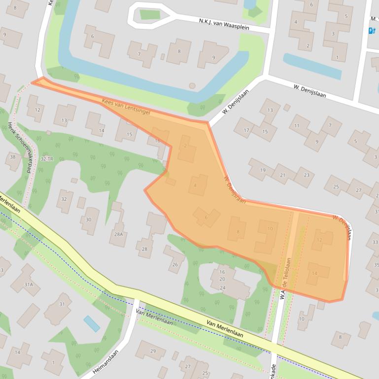 Kaart van postcodegebied 2101ER.