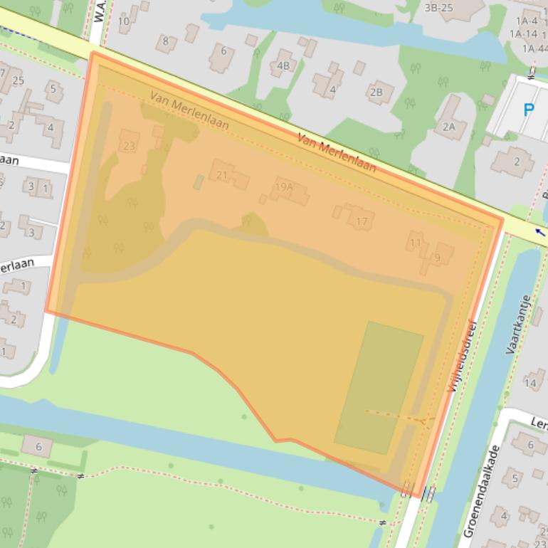 Kaart van postcodegebied 2101GB.