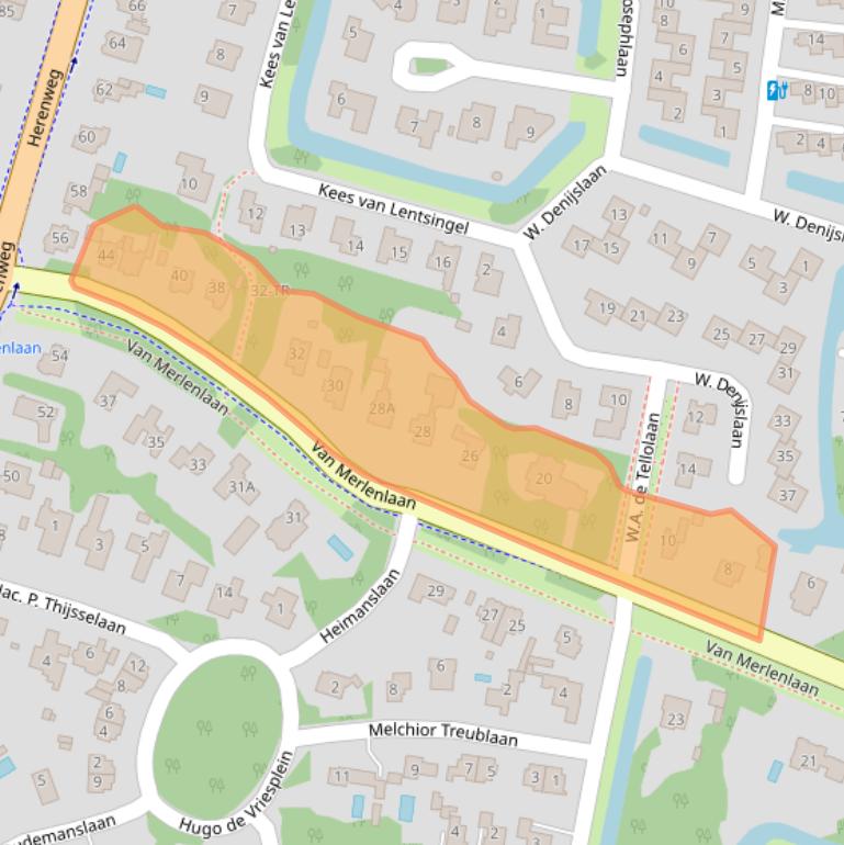 Kaart van postcodegebied 2101GE.