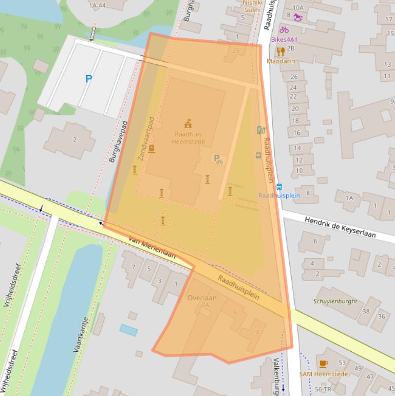 Kaart van postcodegebied 2101HA.