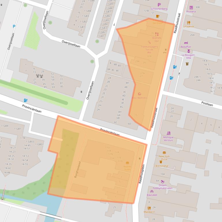 Kaart van postcodegebied 2101HC.