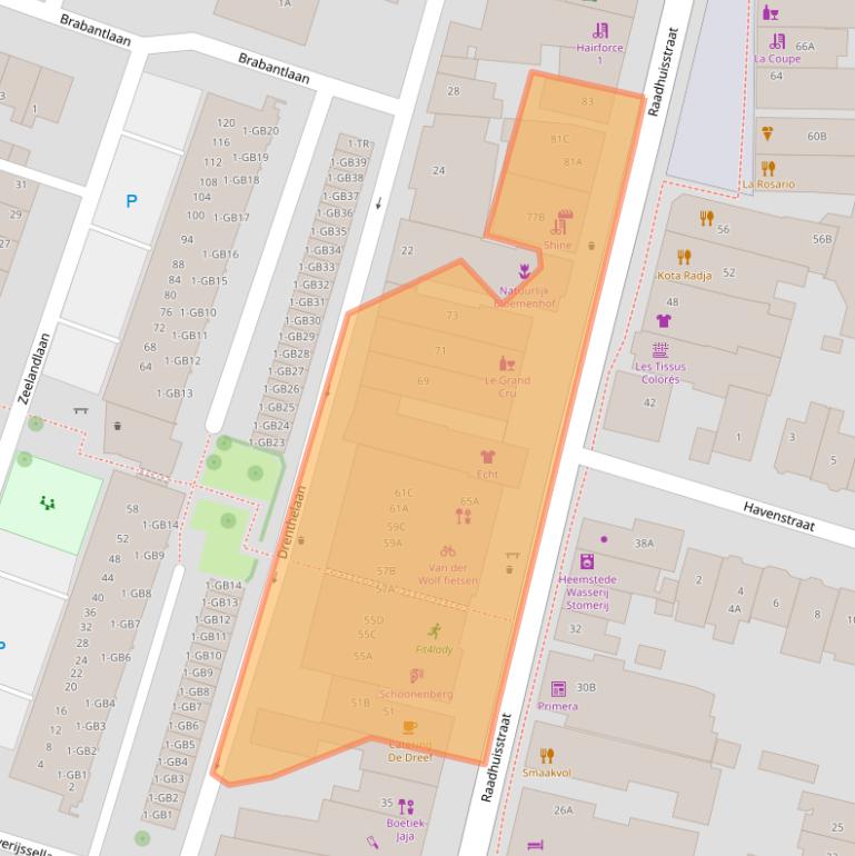 Kaart van postcodegebied 2101HD.
