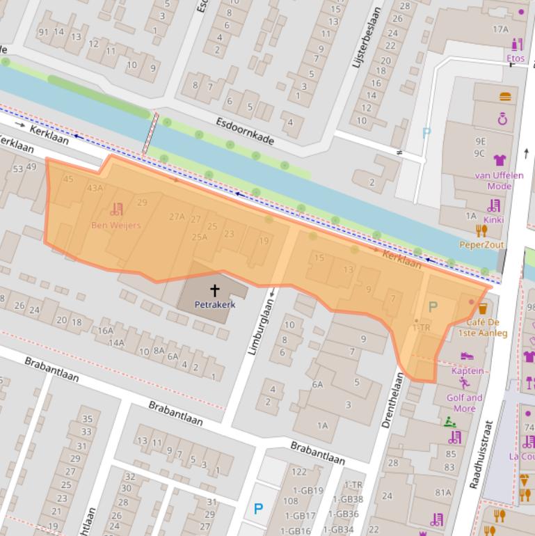 Kaart van postcodegebied 2101HK.