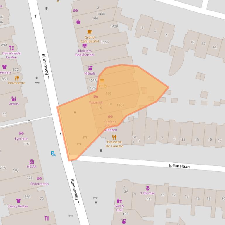 Kaart van postcodegebied 2101JN.