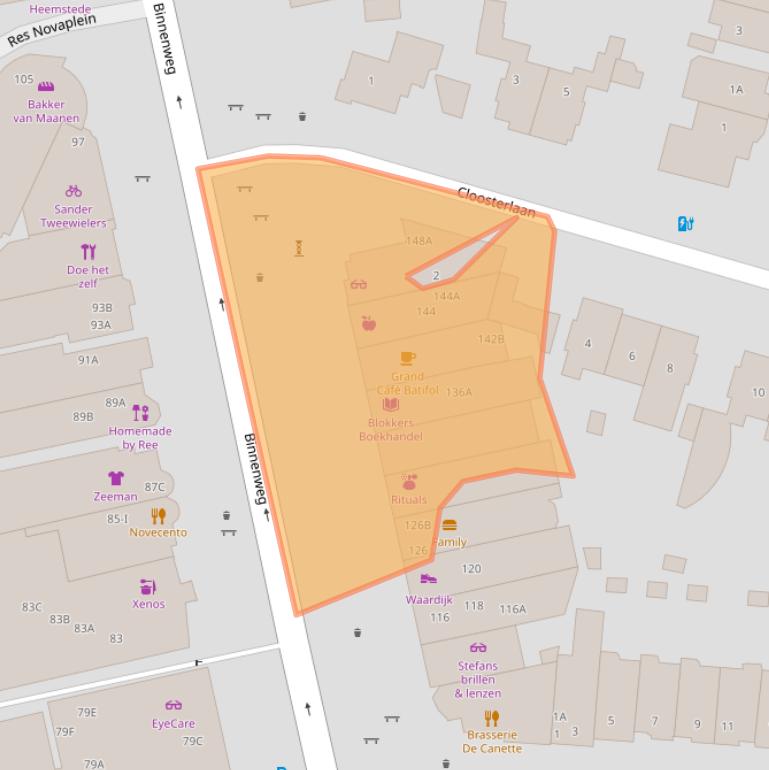 Kaart van postcodegebied 2101JP.