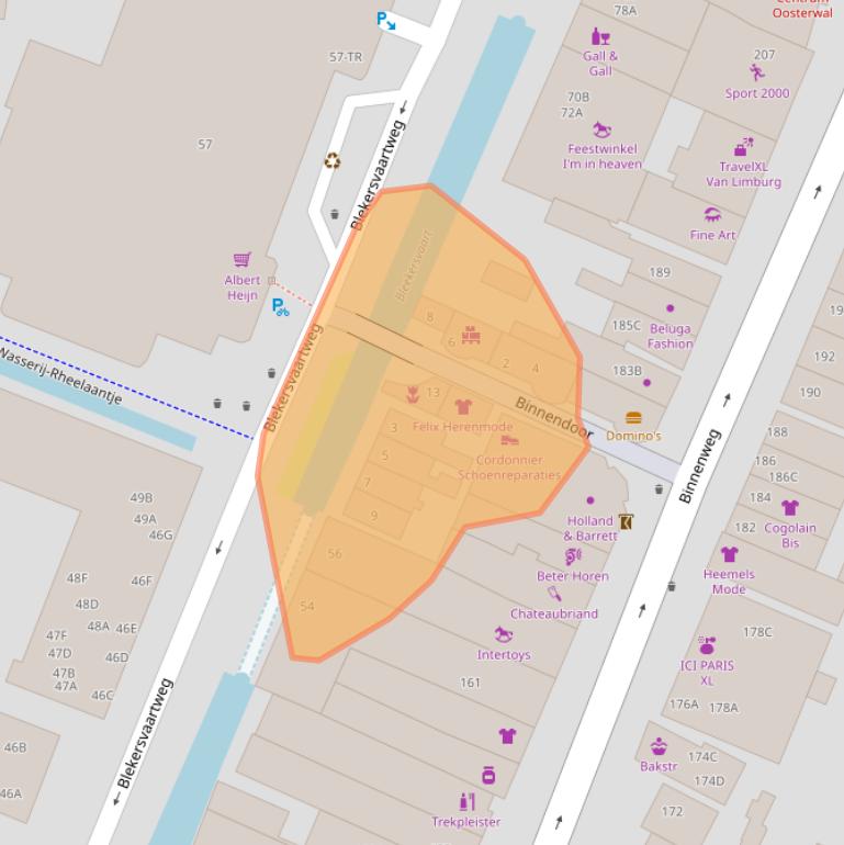 Kaart van postcodegebied 2101JV.