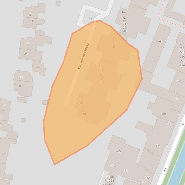 Kaart van postcodegebied 2101PW.