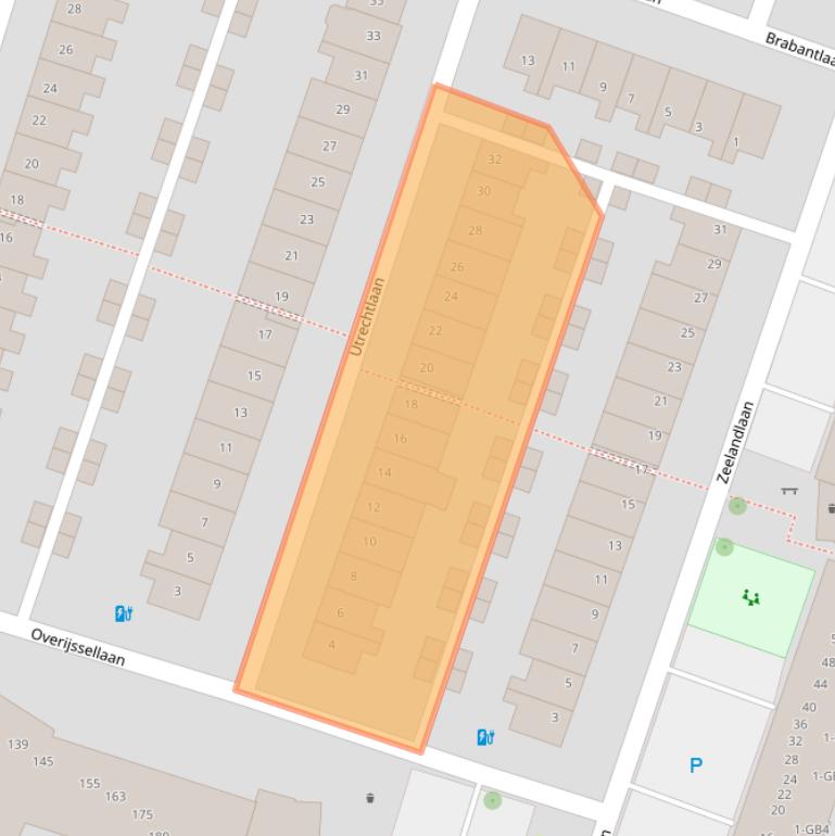 Kaart van postcodegebied 2101TT.