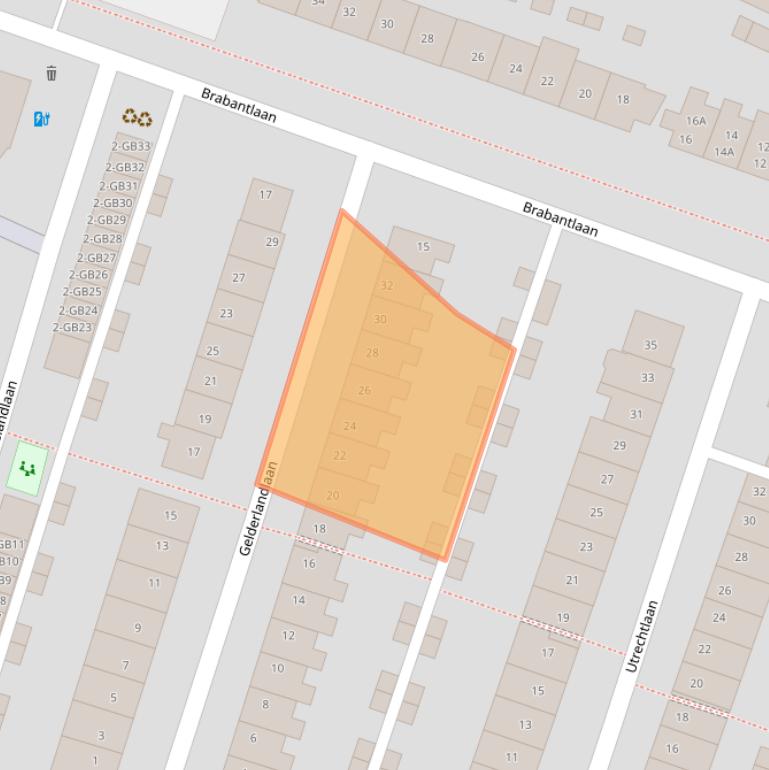 Kaart van postcodegebied 2101TX.