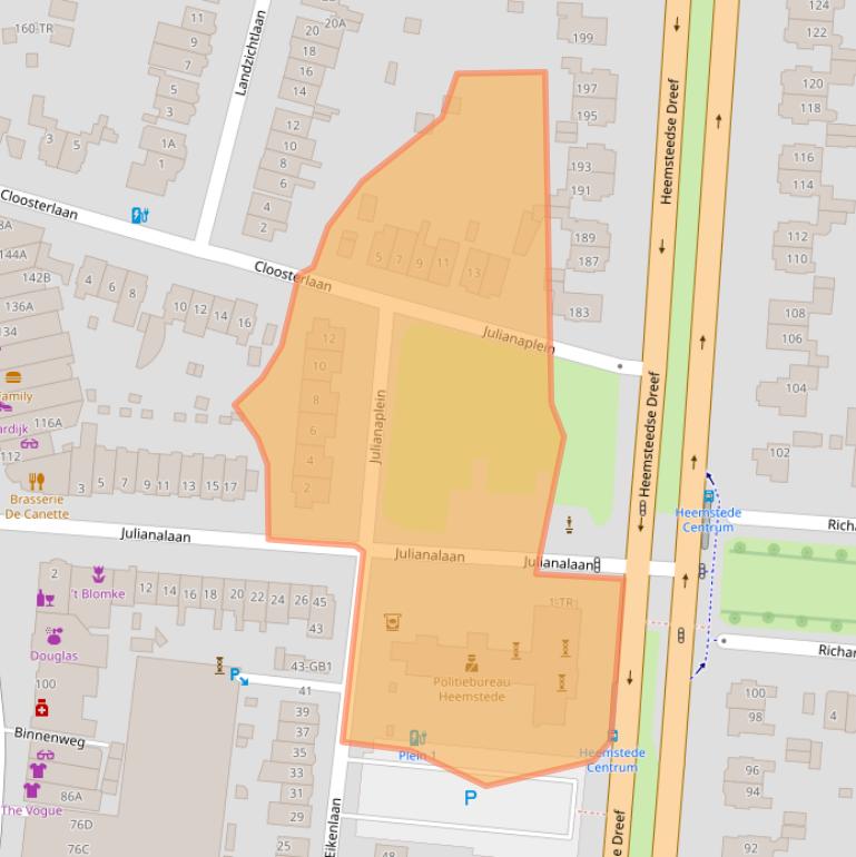 Kaart van postcodegebied 2101ZC.