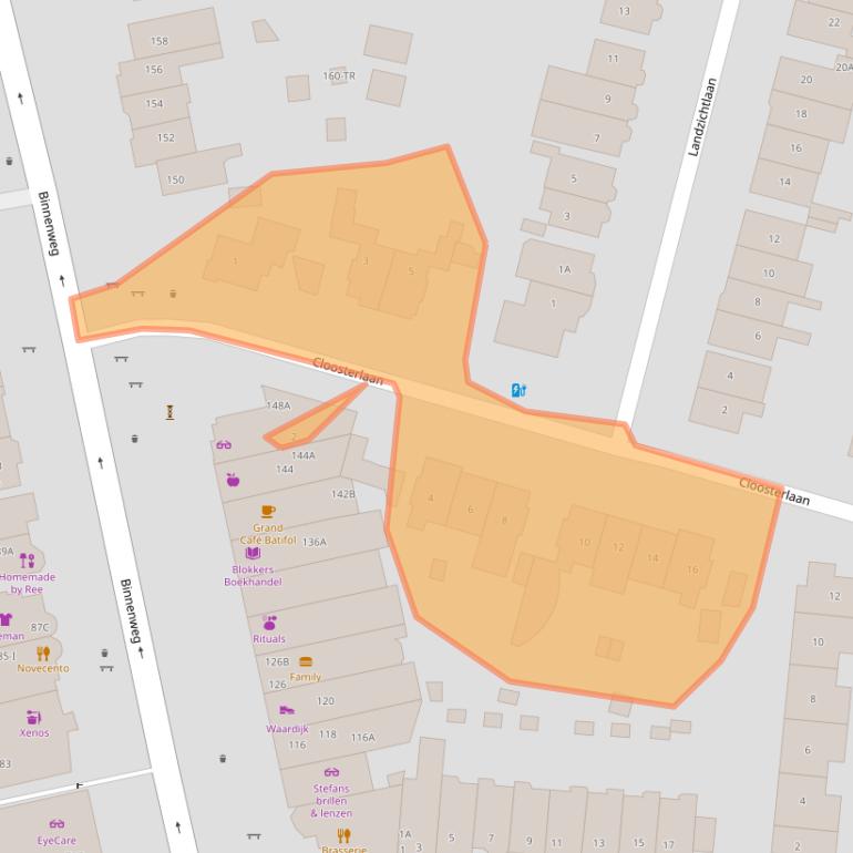 Kaart van postcodegebied 2101ZD.