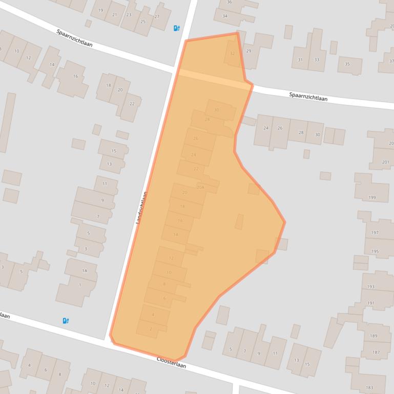 Kaart van postcodegebied 2101ZH.