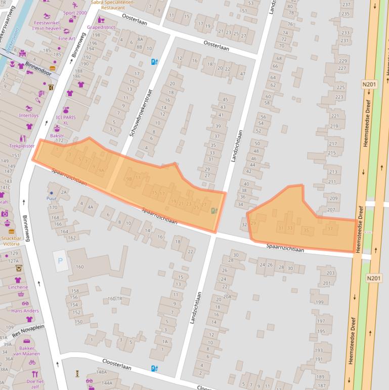 Kaart van postcodegebied 2101ZL.