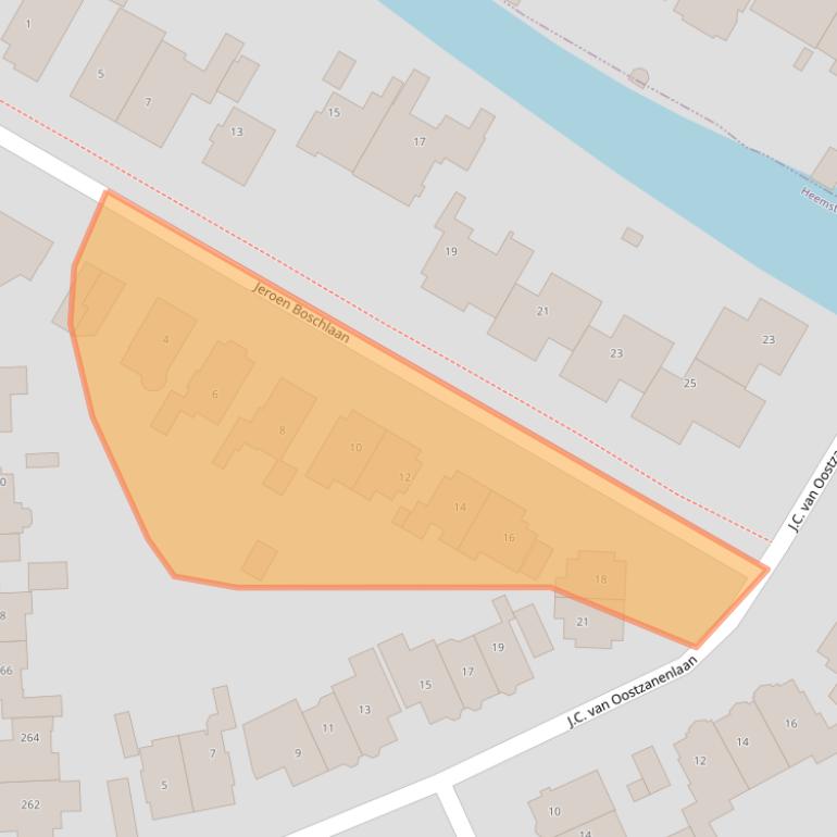 Kaart van postcodegebied 2102AV.