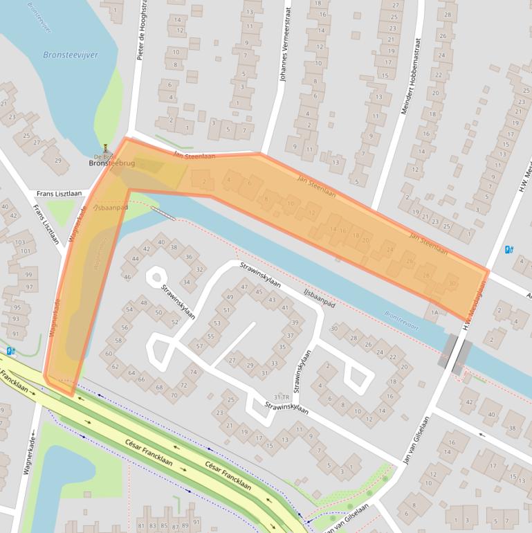 Kaart van postcodegebied 2102BG.