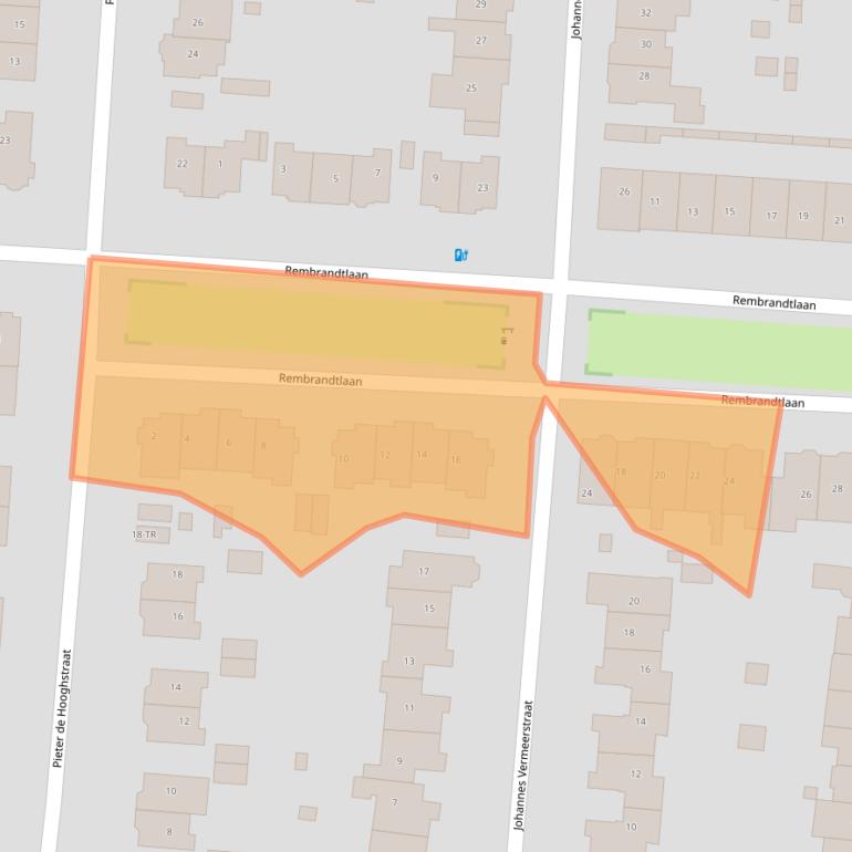Kaart van postcodegebied 2102BR.