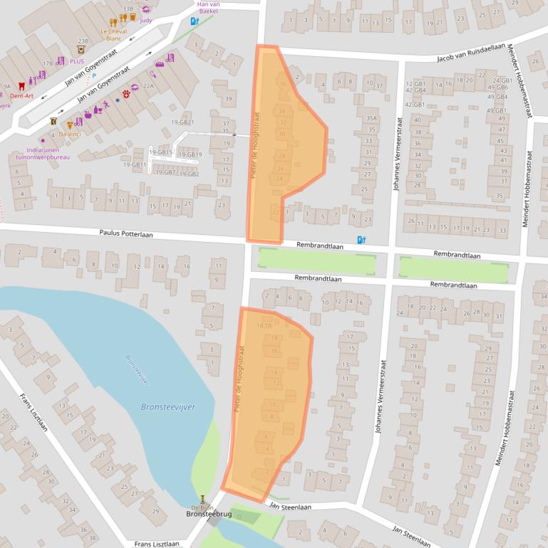 Kaart van postcodegebied 2102BZ.