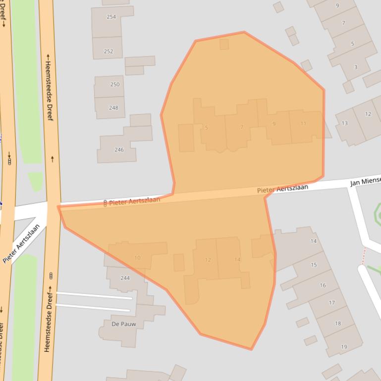 Kaart van postcodegebied 2102CH.