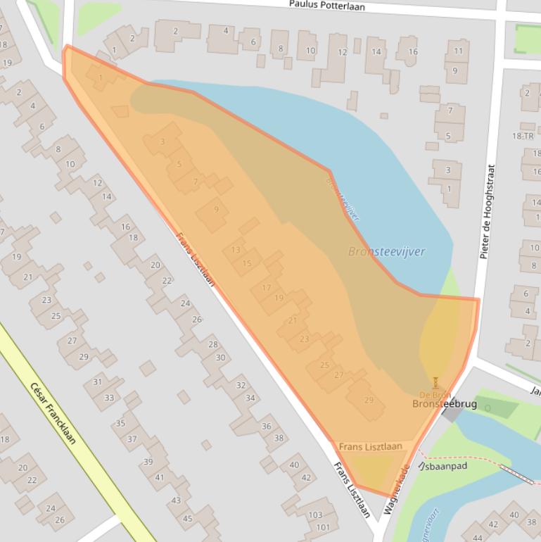 Kaart van postcodegebied 2102CJ.