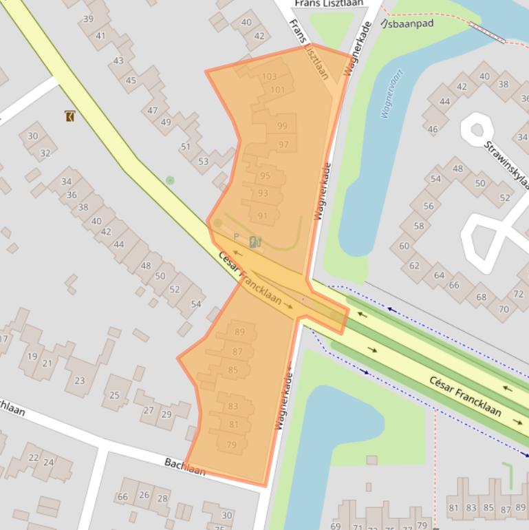 Kaart van postcodegebied 2102CV.