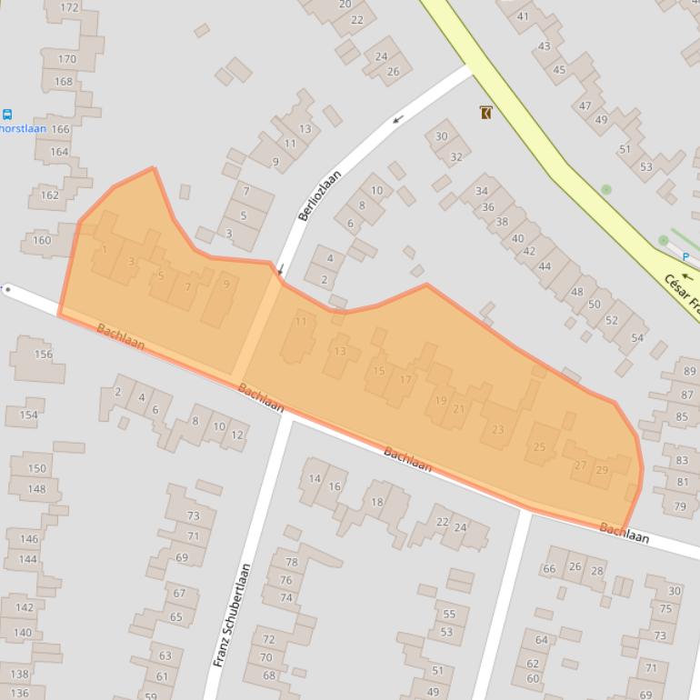 Kaart van postcodegebied 2102EG.