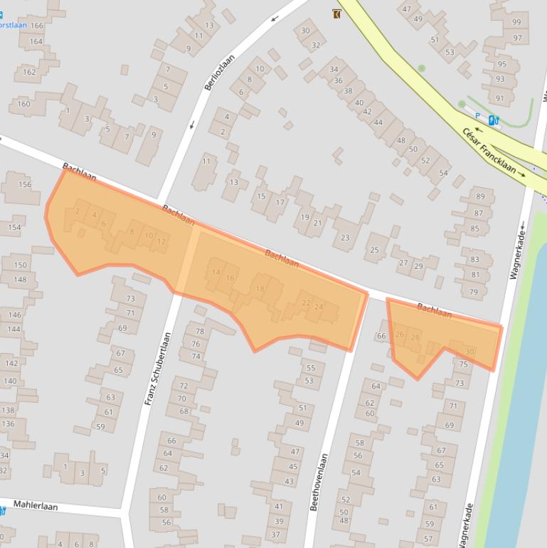 Kaart van postcodegebied 2102EH.