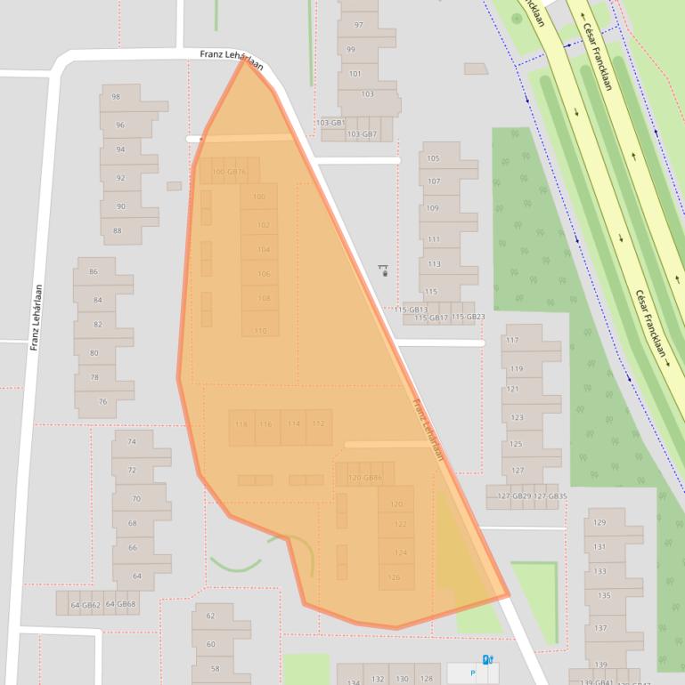 Kaart van postcodegebied 2102GV.