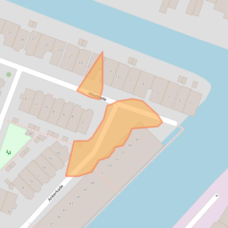 Kaart van postcodegebied 2102LD.