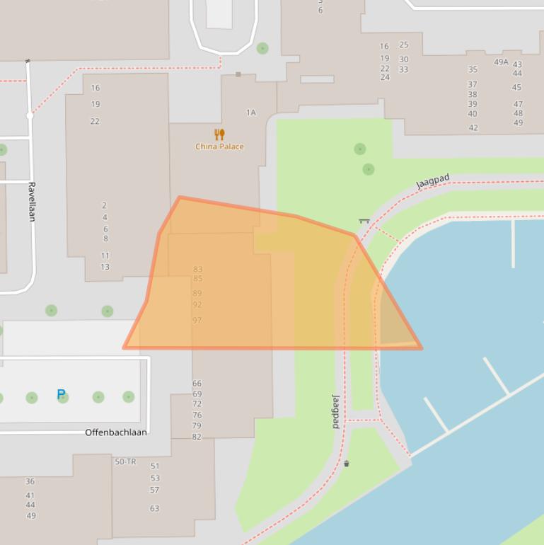 Kaart van postcodegebied 2102ZR.