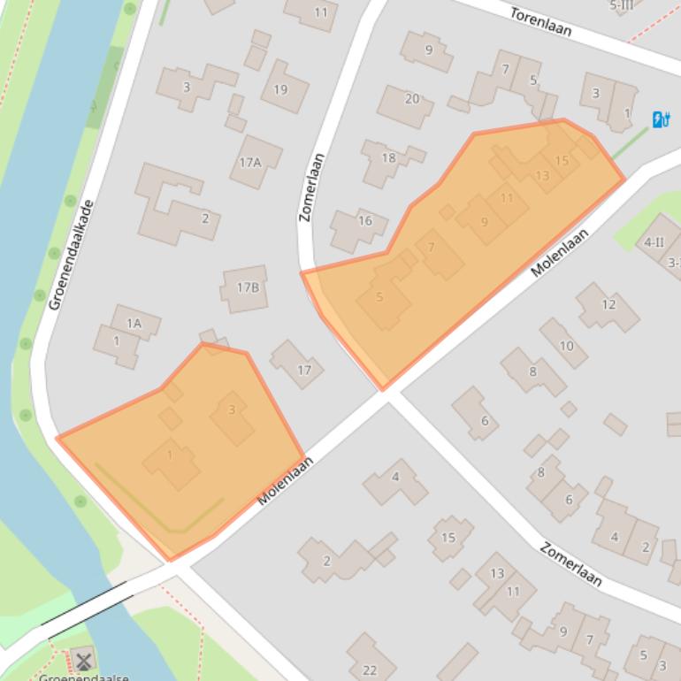 Kaart van postcodegebied 2103AD.