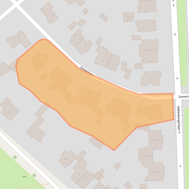 Kaart van postcodegebied 2103AG.