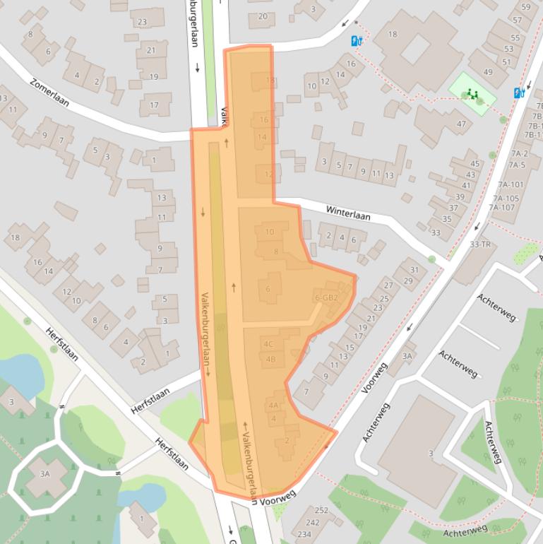 Kaart van postcodegebied 2103AN.