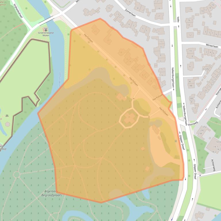 Kaart van postcodegebied 2103AV.