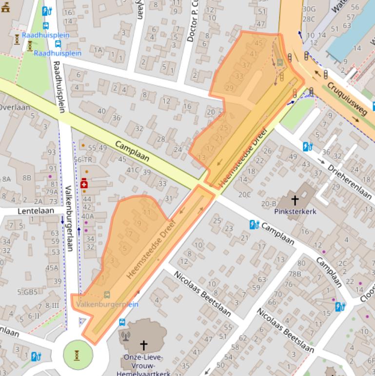 Kaart van postcodegebied 2103LL.