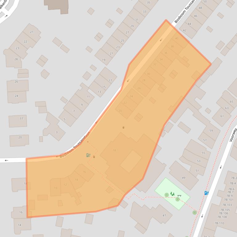 Kaart van postcodegebied 2103SM.