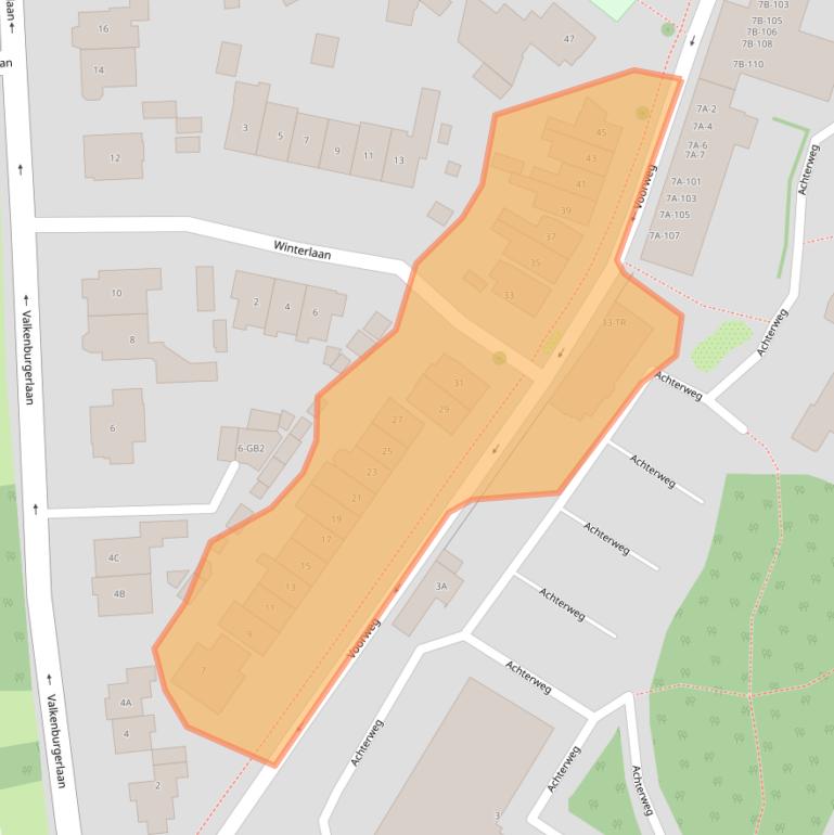 Kaart van postcodegebied 2103SP.